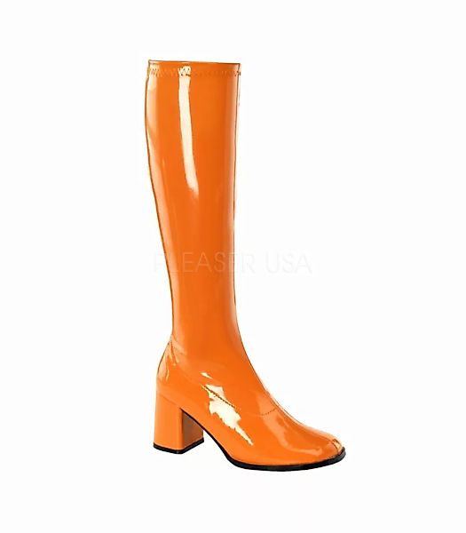 Retro Stiefel GOGO-300 - Lack Orange (Schuhgröße: EUR 44) günstig online kaufen