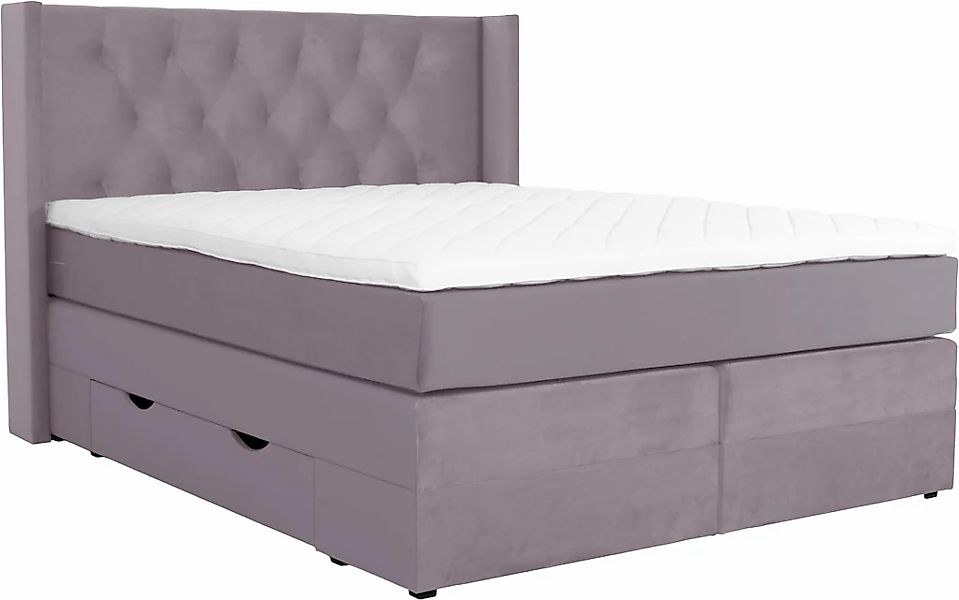 Home affaire Boxspringbett »Elegance« mit schöner Knopfheftung, in den Härt günstig online kaufen