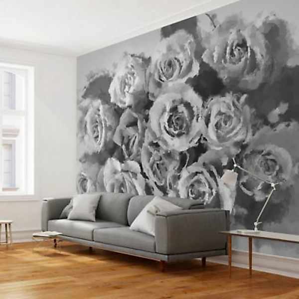 artgeist Fototapete A dozen roses grau Gr. 250 x 193 günstig online kaufen