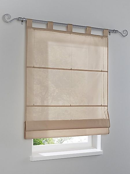 Rollo Raffrollo ., heine, halbtransparent, Schlaufenaufhängung günstig online kaufen