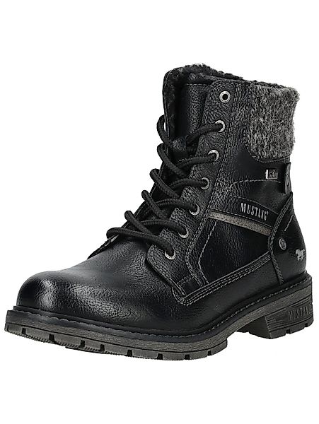 Mustang Shoes Schnürstiefelette "Mustang Shoes Stiefelette Lederimitat/Text günstig online kaufen