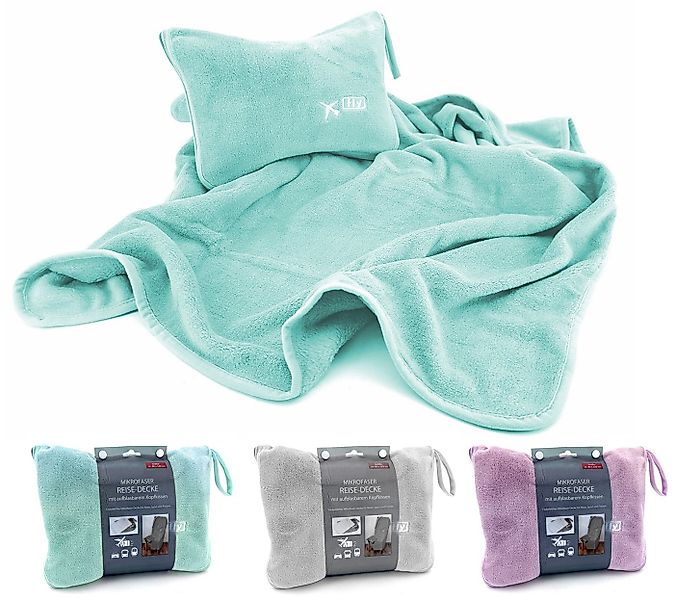 heimtexland Reisekissen Reise-Set Reisedecke und Nackenkissen aufblasbar, T günstig online kaufen