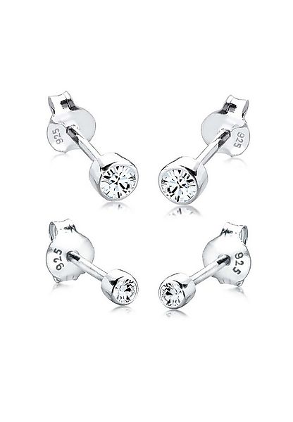 Elli Ohrring-Set Ohrstecker Set Weiß 925 Sterling Silber, mit Kristallen vo günstig online kaufen