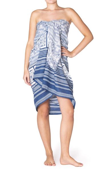 PANASIAM Pareo Sarong Baumwolle Indigo Bikini günstig online kaufen