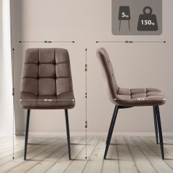 CLP Esszimmerstuhl Antibes (4er Set), Samtbezüge, günstig online kaufen