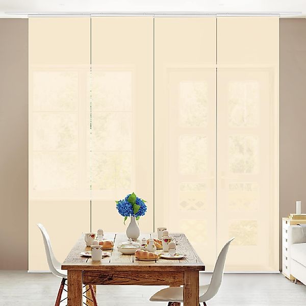Bilderdepot24 Schiebegardine modern Flächenvorhang blickdicht Crème, günstig online kaufen