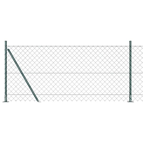 vidaXL Zaunpfosten Grün 10 x 0,8 m 60 x 60 mm Maschen Stahl und PVC 3351236 günstig online kaufen