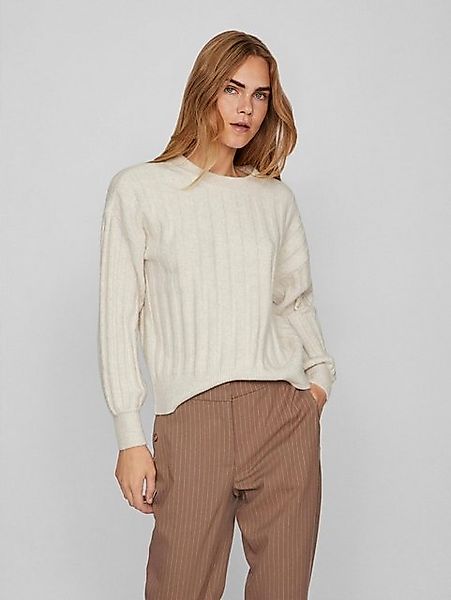 Vila Strickpullover Strick Gerippt Elastisch VITYCIA VITYCIA L/S O-NECK KNI günstig online kaufen