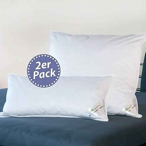 BettwarenShop Federkissen Comfort Doppelpack, 85% Federn, 15% Daunen günstig online kaufen