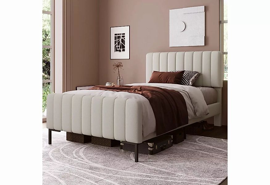 SOFTWEARY Polsterbett (Einzelbett mit Lattenrost, 90x200 cm), gepolsterter günstig online kaufen