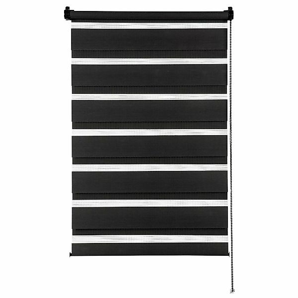 Gardinia Doppelrollo EasyFix 60 cm x 150 cm Schwarz günstig online kaufen