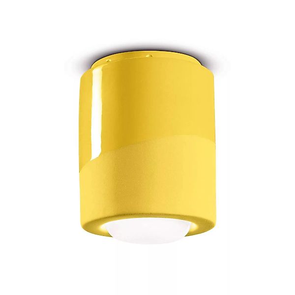 Deckenlampe PI, zylindrisch, Ø 12,5 cm gelb günstig online kaufen