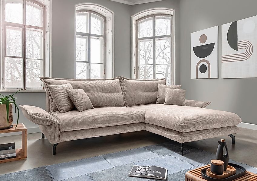 Home affaire Ecksofa "LAVA Breite 255 cm, modern und elegant, aktuelle Kiss günstig online kaufen