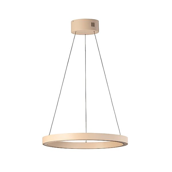 LED-Hängelampe Silvio, Ø 60 cm, sandfarben, Metall, CCT günstig online kaufen