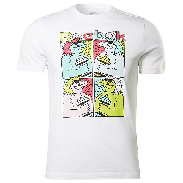 Reebok Animal Novelty Kurzärmeliges T-shirt 2XL White günstig online kaufen