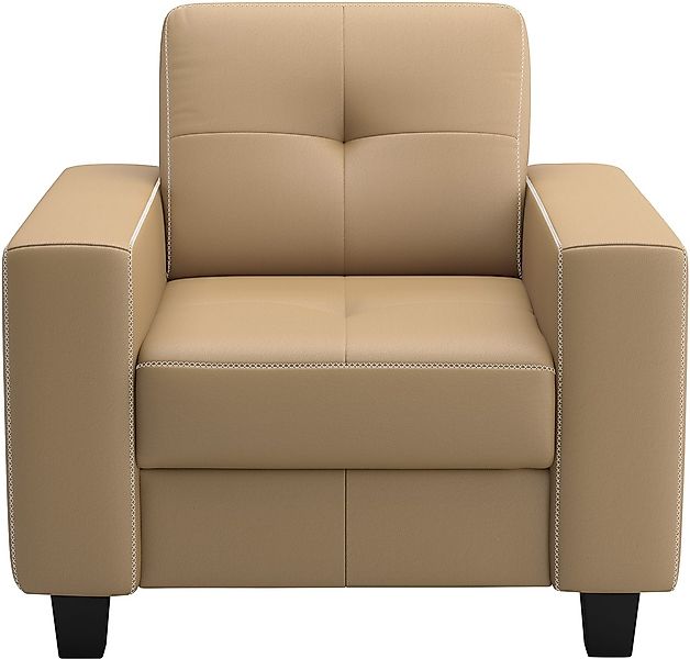 PLACES OF STYLE Sessel "Varese" Kreuznaht in beige günstig online kaufen