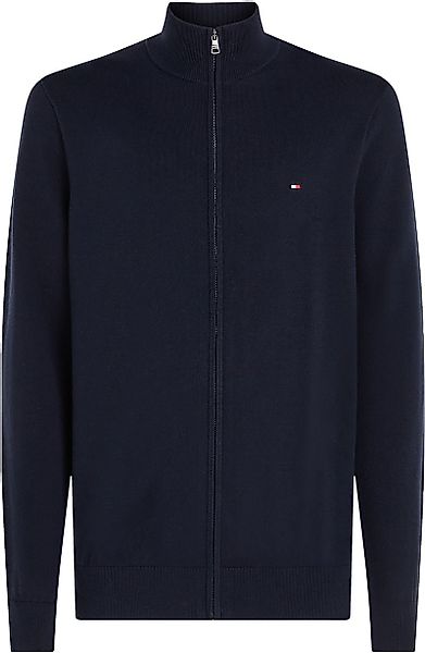 Tommy Hilfiger Strickjacke Zip Navy - Größe M günstig online kaufen