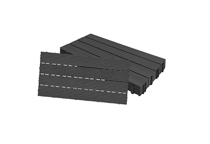 FIVMEN Terrassendielen WPC Terrassenfliesen Kunststoff Bodenfliese Gartenfl günstig online kaufen