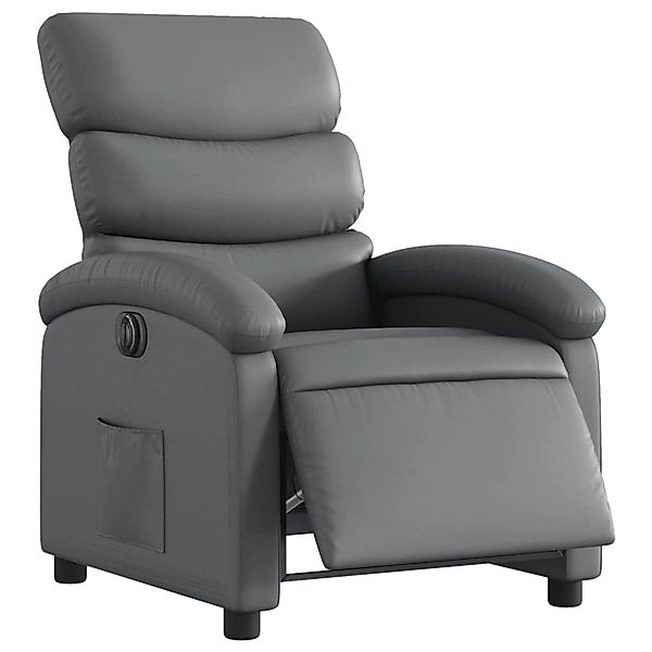 vidaXL Sessel Relaxsessel Elektrisch Grau Kunstleder günstig online kaufen