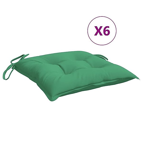 vidaXL Sitzauflage Stuhlkissen 6 Stk. Grün günstig online kaufen