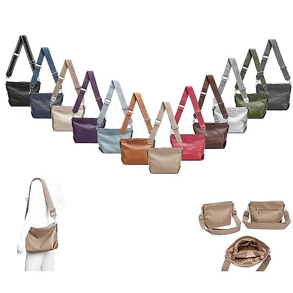 ITALYSHOP24 Schultertasche Damen Tasche Shopper CrossBody Brusttasche Umhän günstig online kaufen