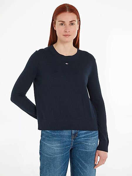 Tommy Jeans Strickpullover "TJW ESSENTIAL CREW NECK SWEATER", mit Logostick günstig online kaufen