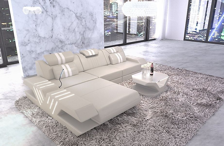 Sofa Dreams Ecksofa Sofa Leder Ledercouch Venedig L Form Ledersofa, Couch, günstig online kaufen