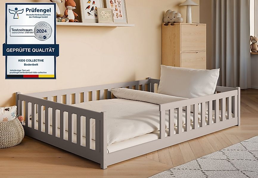 Kids Collective Kinderbett Bodenbett Bett mit Rausfallschutz & Lattenrost M günstig online kaufen
