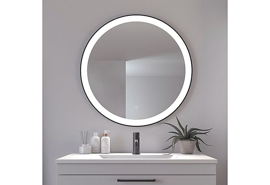 Loevschall Badspiegel Libra Rund, Badzimmerspiegel mit LED Beleuchtung (1-S günstig online kaufen