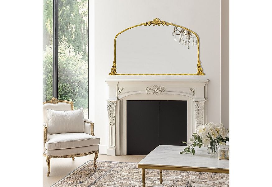 G-LEAF Wandspiegel Bogen-Wandspiegel, antiker Spiegel im Barockstil (1-St), günstig online kaufen