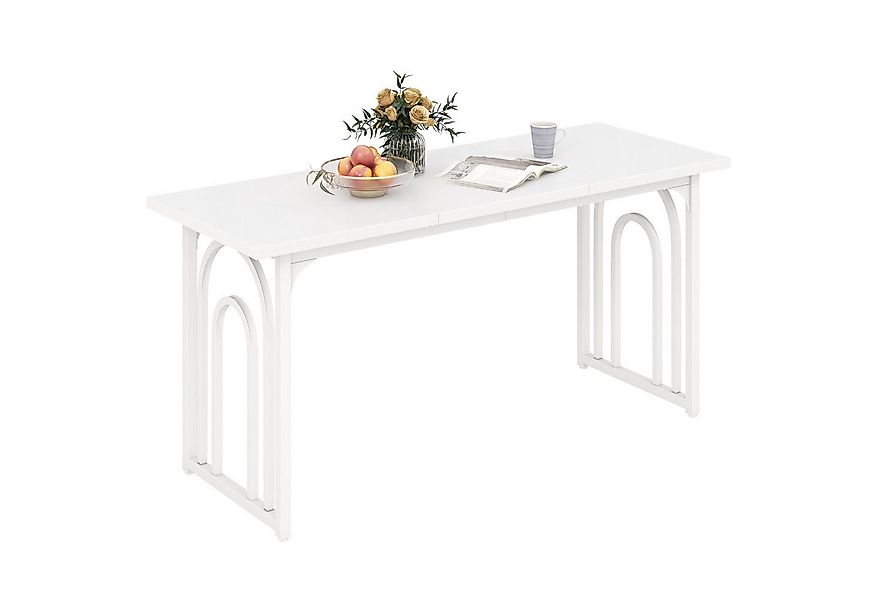 COSTWAY Esstisch, Küchentisch mit Metallbeinen für 6-8 Personen 160x60cm günstig online kaufen