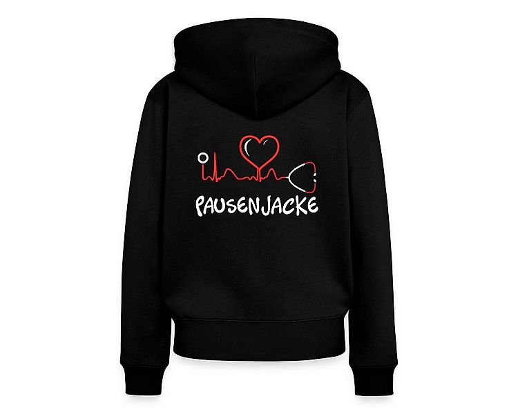 Spreadshirt Hoodie Pausenjacke Herzschlag Krankenschwester Krankenhaus Kapu günstig online kaufen