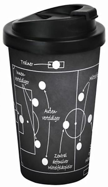 Geda Labels Coffee to go Becher Spielererklärung  400ml Kaffeebecher schwar günstig online kaufen