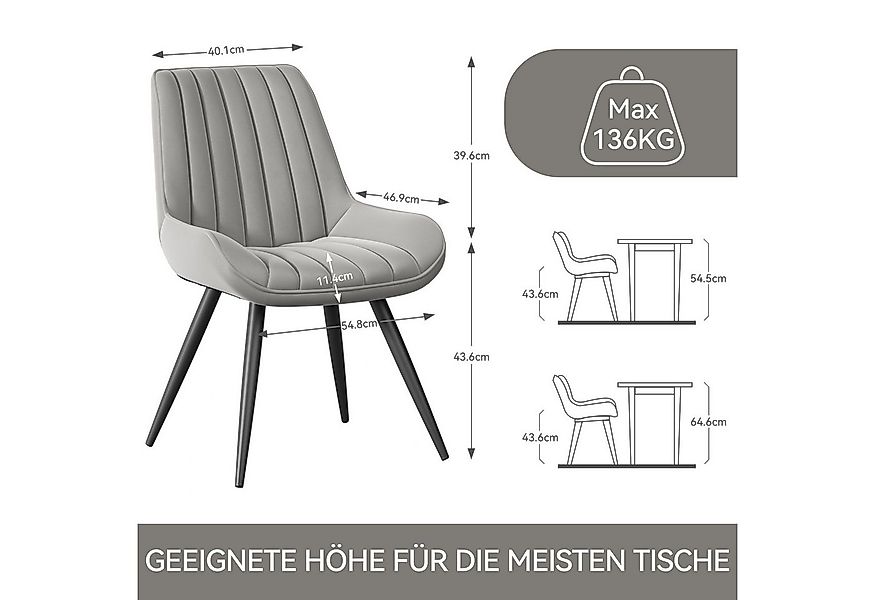 HawthyHome Esszimmerstuhl bequeme Polsterstühle Küchenstuhl (4 St), mit Rüc günstig online kaufen