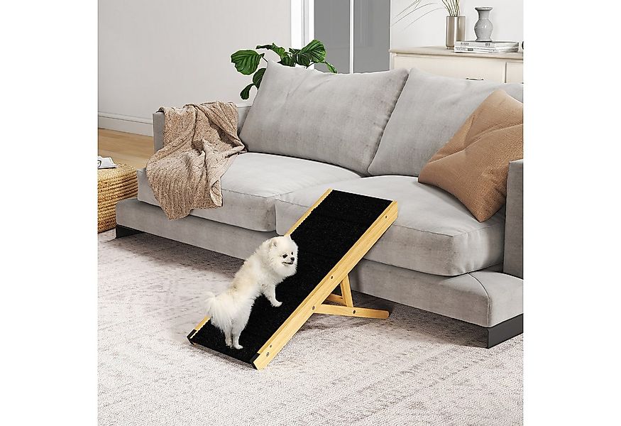 PawHut Hunderampe 83,8 cm große Haustierrampe aus Holz für Bett und Couch ( günstig online kaufen