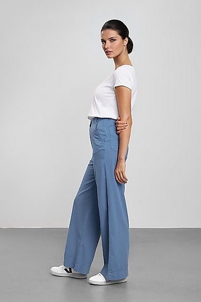 Feuervogl Stoffhose fv-FR:051 Wide Leg, High Waist, Cotton-Linen-Mix günstig online kaufen