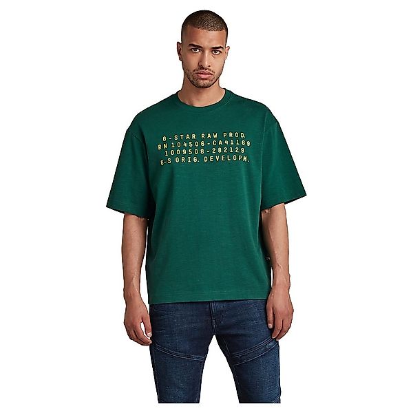 G-star Text Graphic Loose Kurzarm Rundhals T-shirt M Bright Laub günstig online kaufen