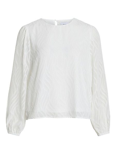 Vila Blusenshirt Chices Oberteil mit Textur und transparenten Ärmeln Transp günstig online kaufen