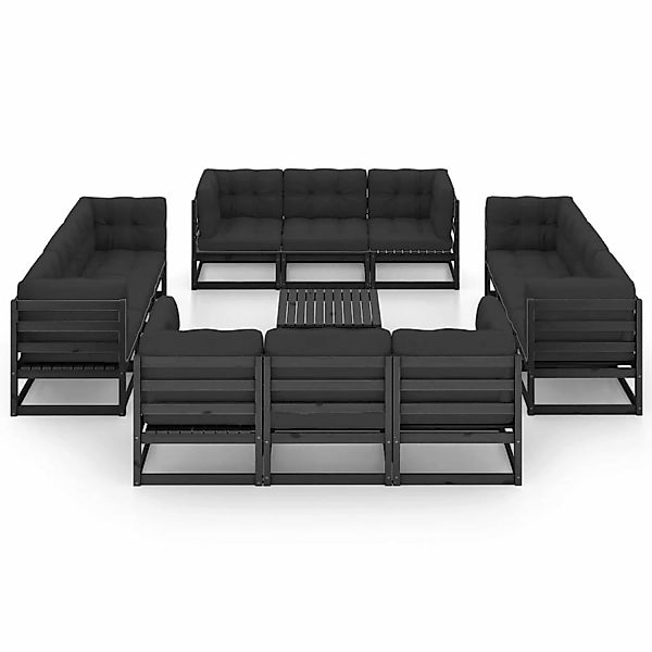 13-tlg. Garten-lounge-set Mit Kissen Massivholz Kiefer günstig online kaufen