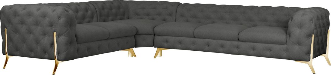 Leonique Chesterfield-Sofa "Amaury L-Form" großes Ecksofa, Chesterfield-Opt günstig online kaufen