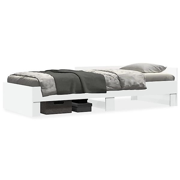 vidaXL Bettgestell Weiß 75x190 cm Holzwerkstoff 849593 günstig online kaufen