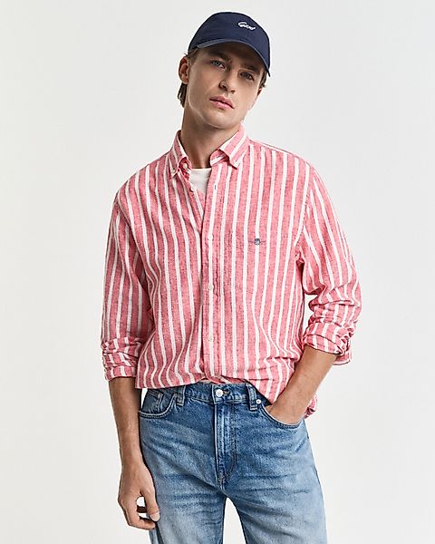 Gant Langarmhemd REG COTTON/LINEN STRIPED SHIRT günstig online kaufen