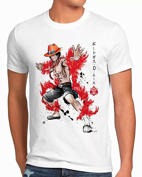 style3 T-Shirt Fire Fist one piece japan anime luffy manga monkey ruffy günstig online kaufen