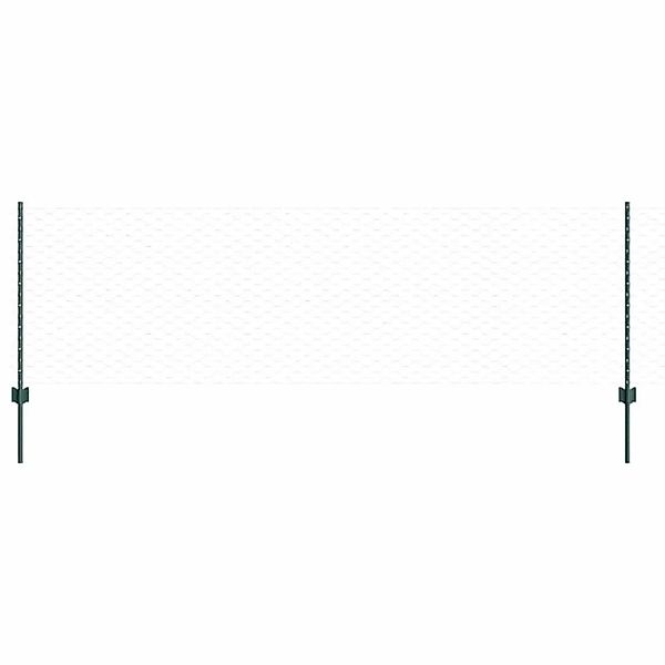 vidaXL Zaun mit Pfosten Grün 0,8 x 10 m Stahl und PVC 3336679 günstig online kaufen