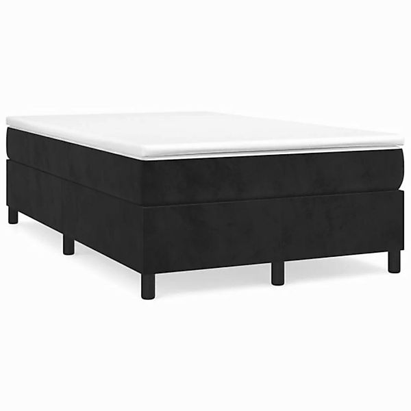 furnicato Bett Boxspringbett mit Matratze Schwarz 120x200 cm Samt (1-tlg) günstig online kaufen