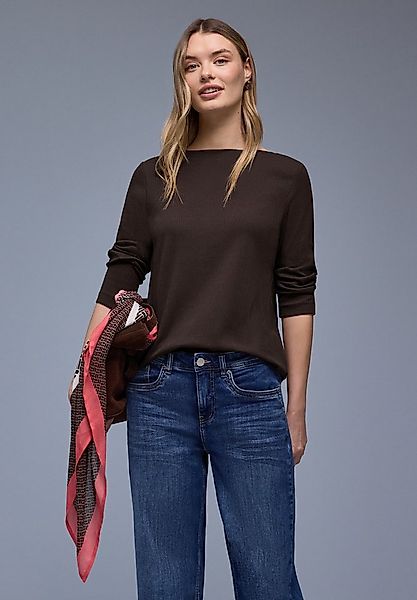 STREET ONE 3/4-Arm-Shirt in Rippstruktur günstig online kaufen