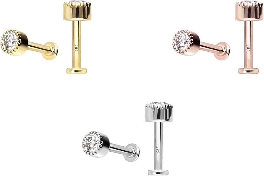 PIERCINGLINE Piercing-Set 14 Karat Gold Labret günstig online kaufen