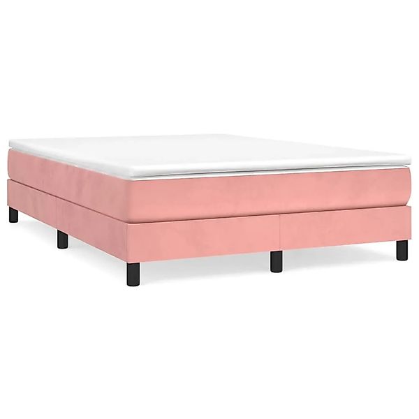 vidaXL Boxspringbett Rosa 140x190 cm Samt1347589 günstig online kaufen