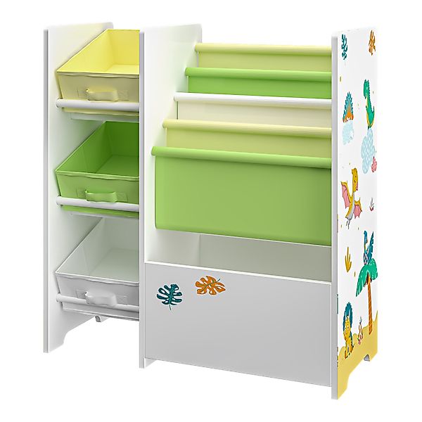en.casa Kinderregal, »Vimianzo« Dinosaurier-Motiv 60 x günstig online kaufen