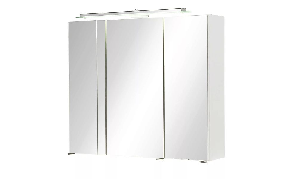 Spiegelschrank 3-türig weiß - weiß - 80 cm - 70 cm - 20 cm - Schränke > Bad günstig online kaufen